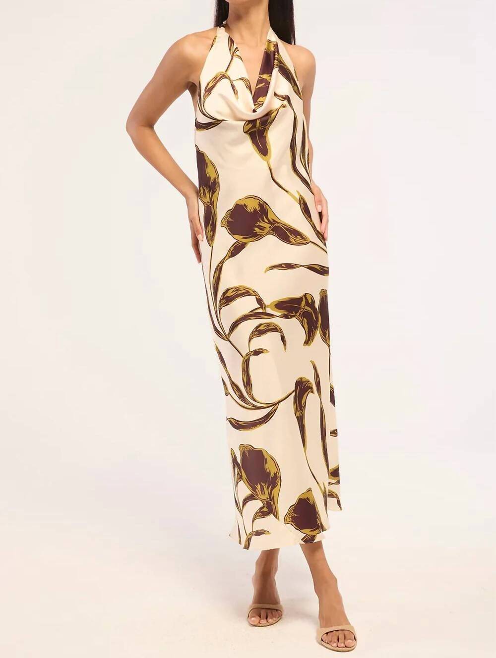 NEW MISA LOS ANGELES ida dress in mahogany calla lily